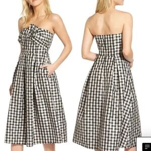 Gingham cocktail dress